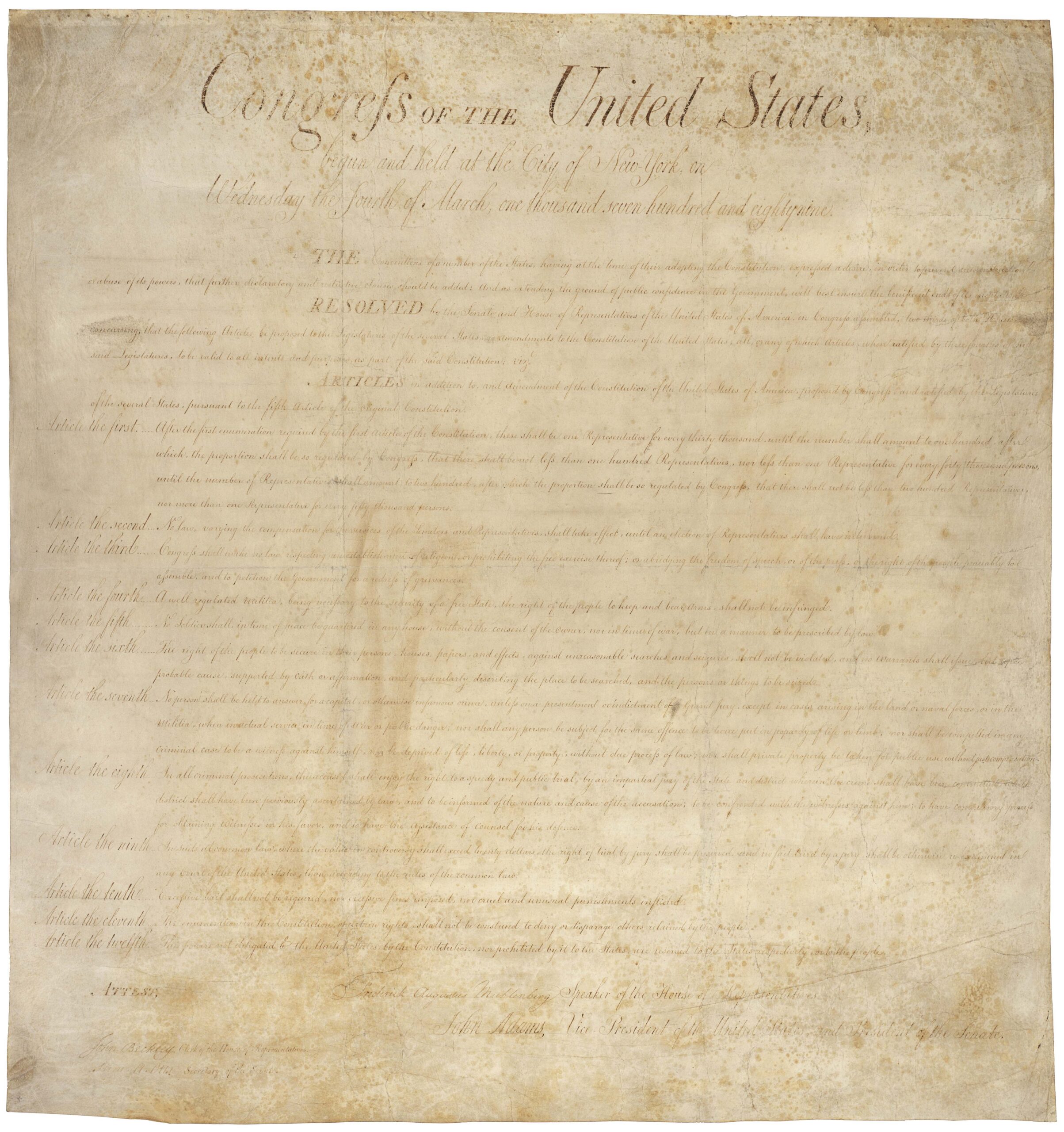 Bill of Rights Day, 2025 – From the Whitehouse
