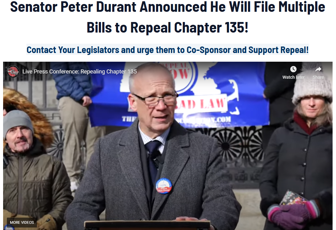 Coalition Joins with Senator Durant in Working to Repeal Flawed Law